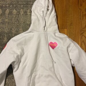 White BRO denim Hoodie